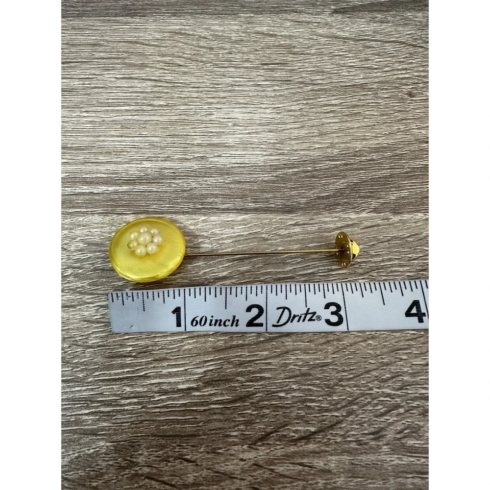 Vintage Gold Tone Stick Pin For Hat Scarf Lapel 3